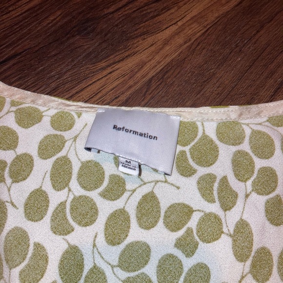 Reformation women’s Stylish Green and White Sleeveless Dress size m - Picture 2 of 2